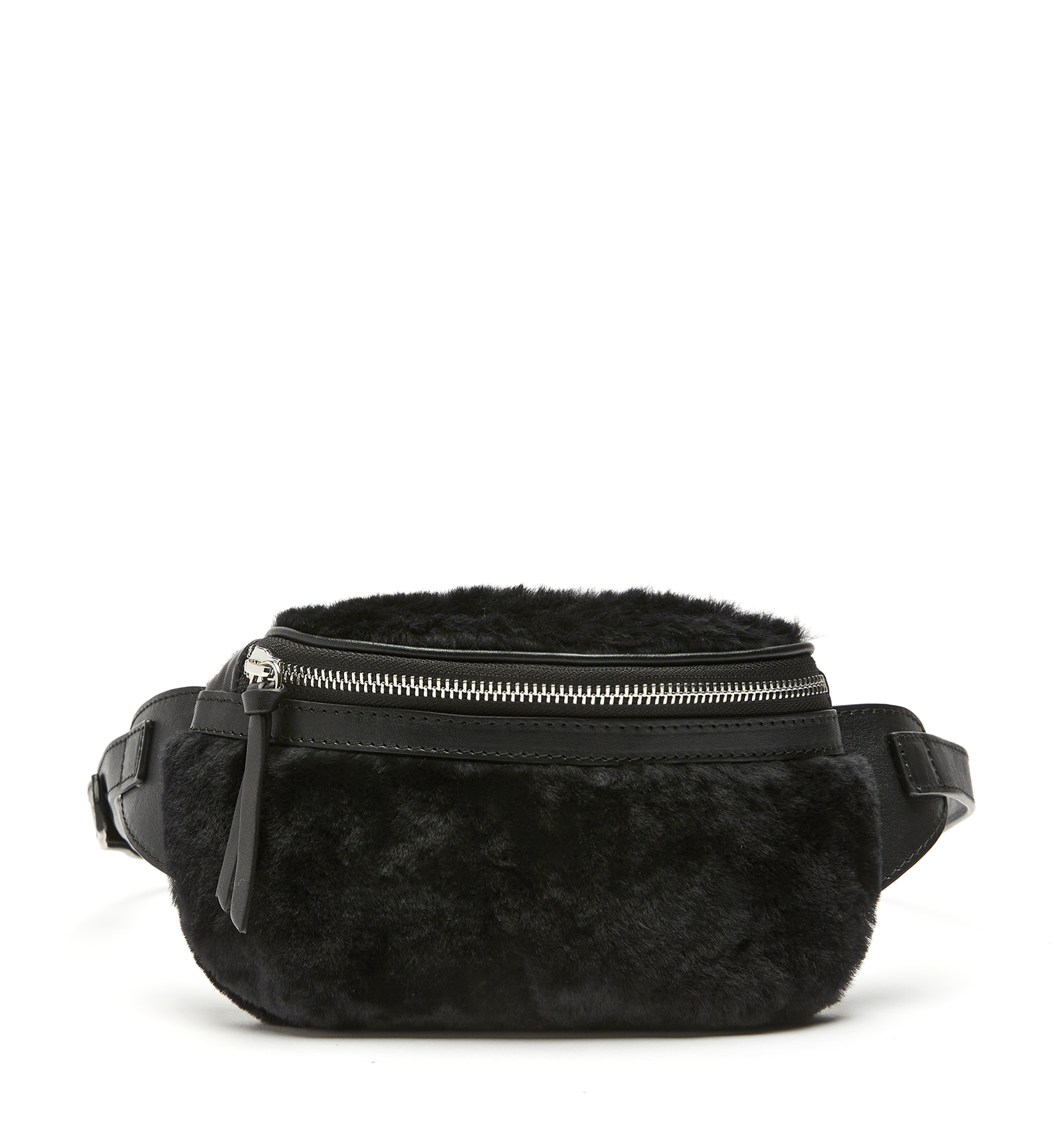 La Canadienne Oregon Shearling Belt Bag In Black
