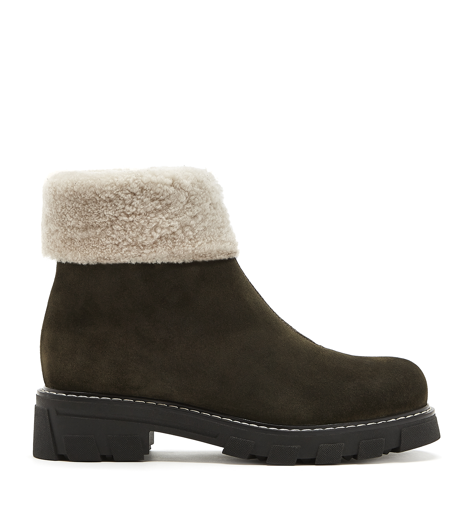La Canadienne Abba X You Shearling Lined Bootie In Khaki
