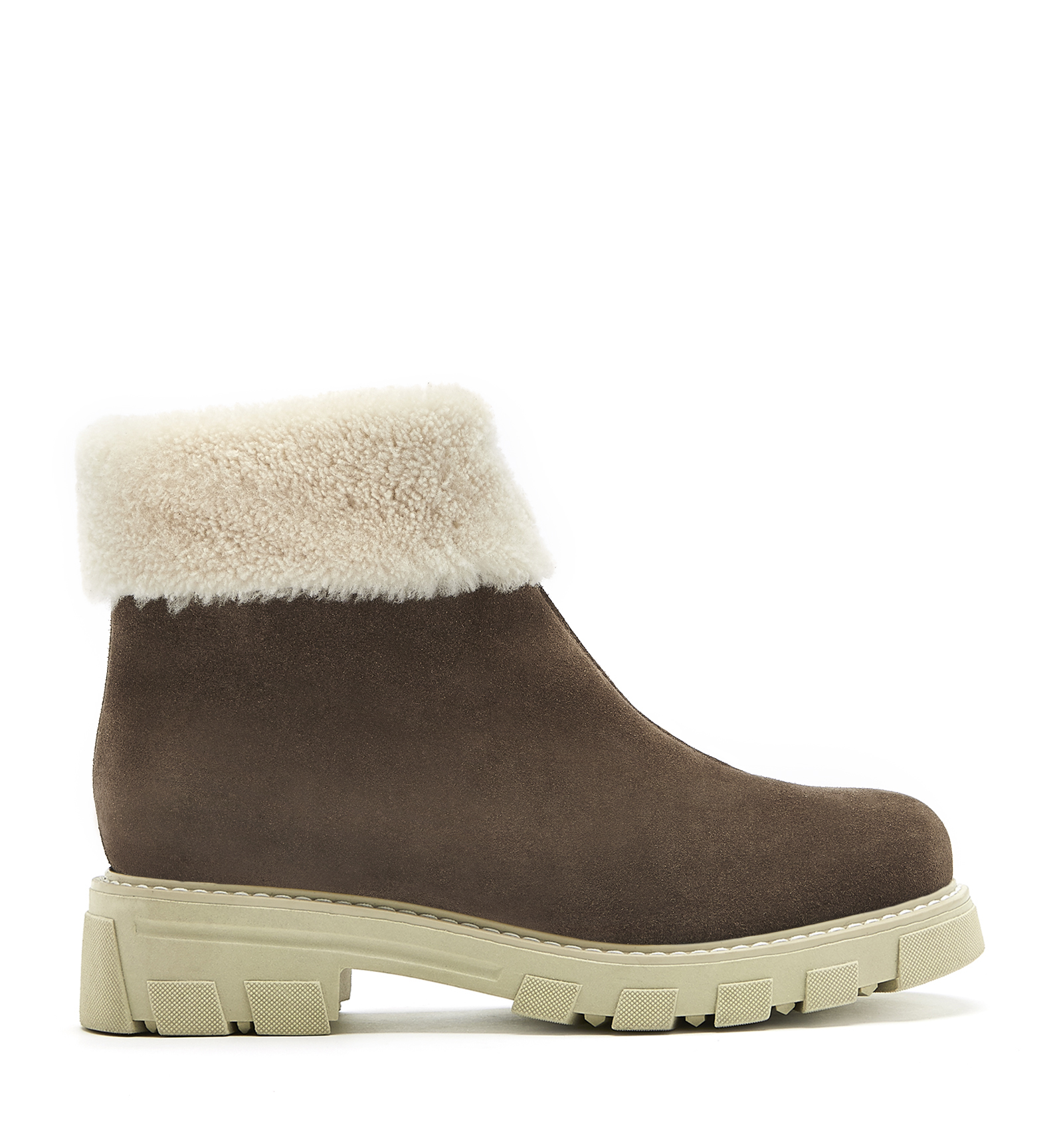 La Canadienne Abba X You Shearling Lined Bootie In Stone