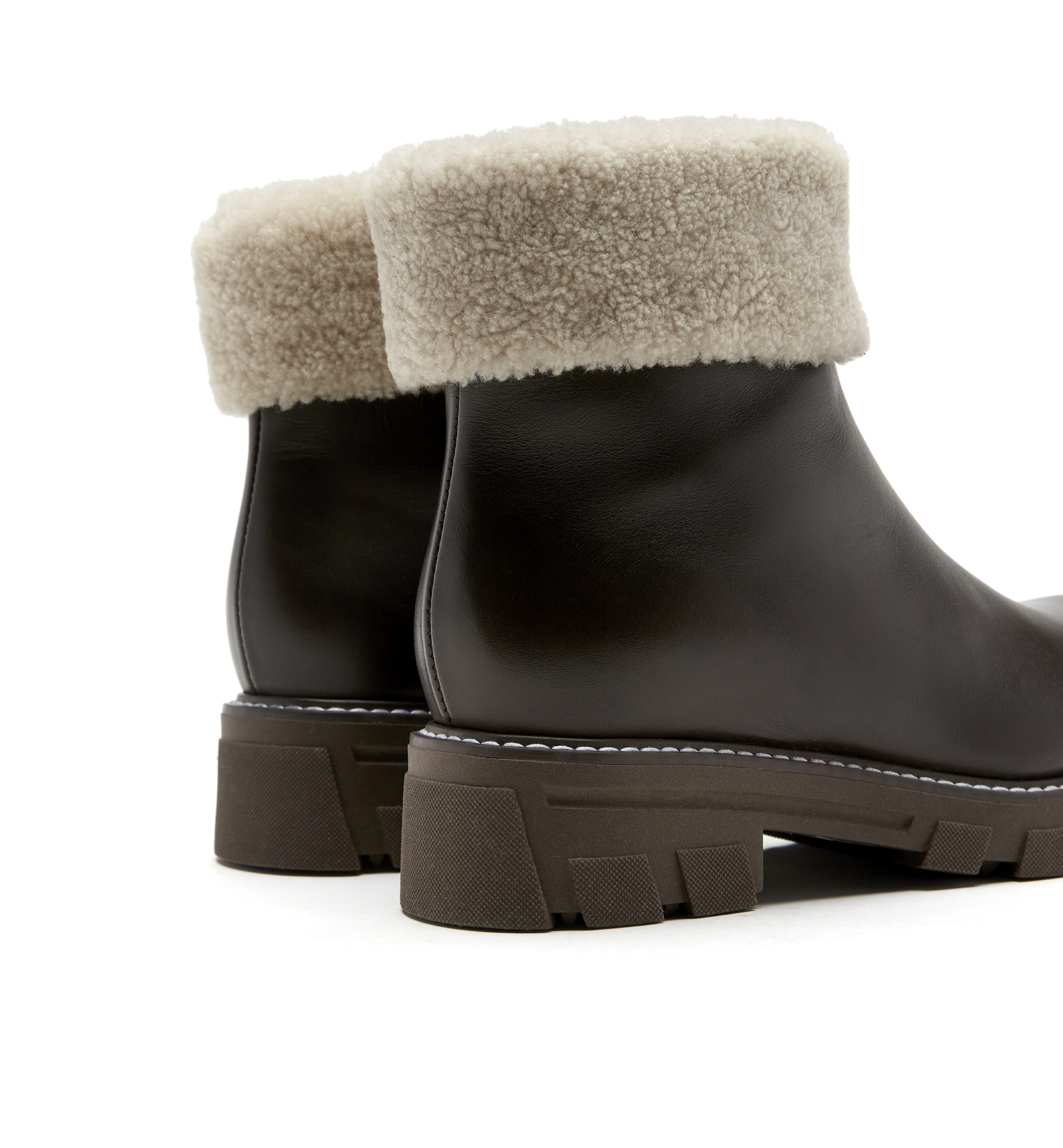 Shop La Canadienne Abba Shearling Lined Leather Bootie In Brown