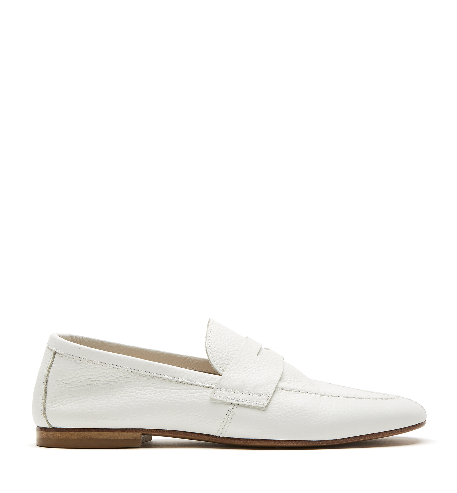 La Canadienne Baz Leather Loafer In White